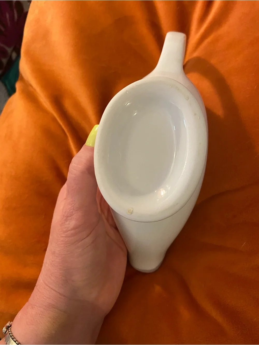 Vintage White Ceramic Gravy Boat